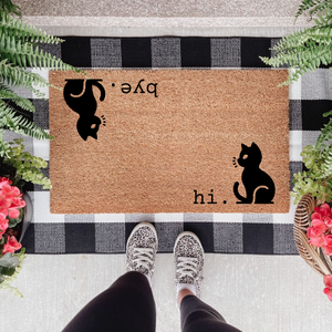 Hi. Bye. Cat Mat!