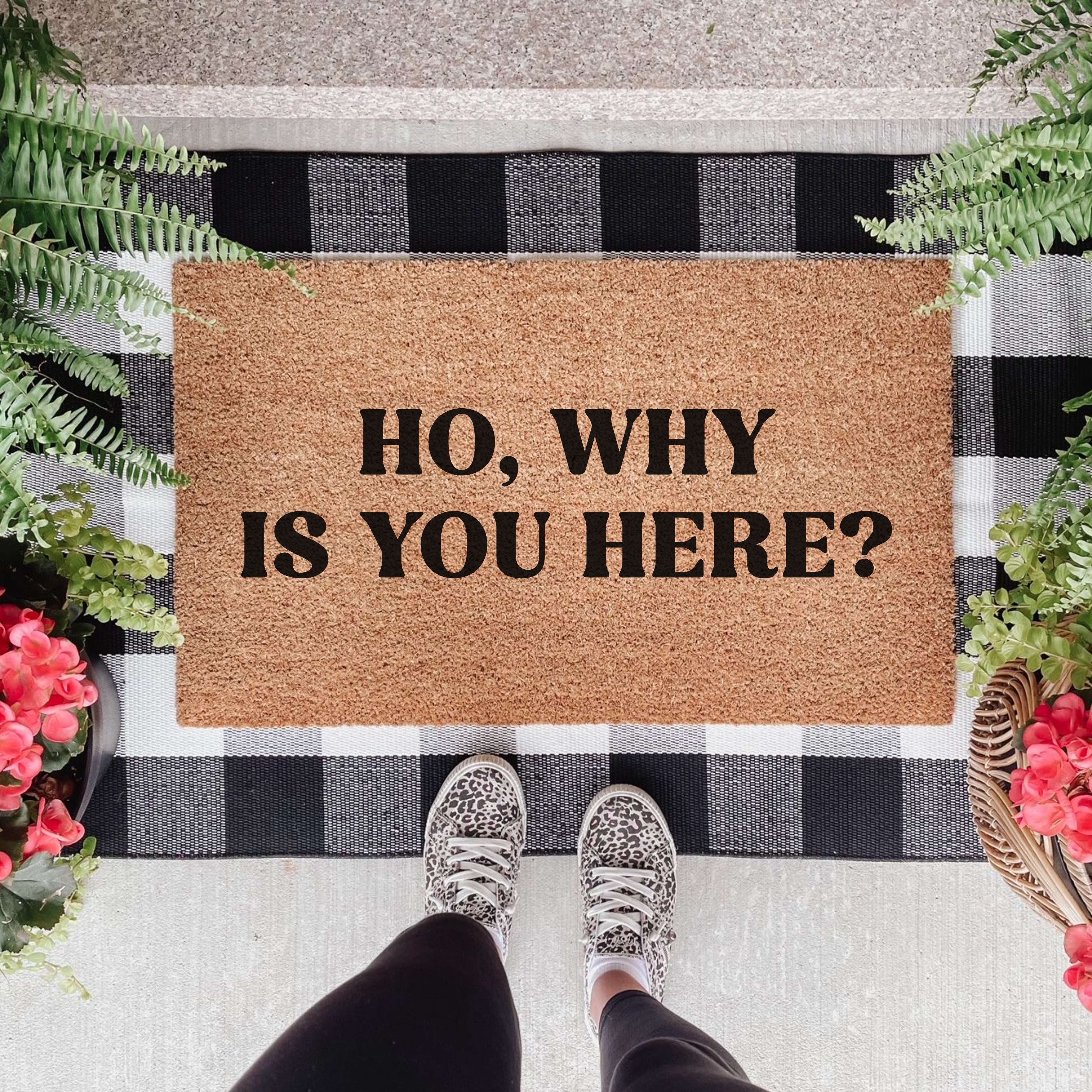 Ho Why is You Here? Doormat