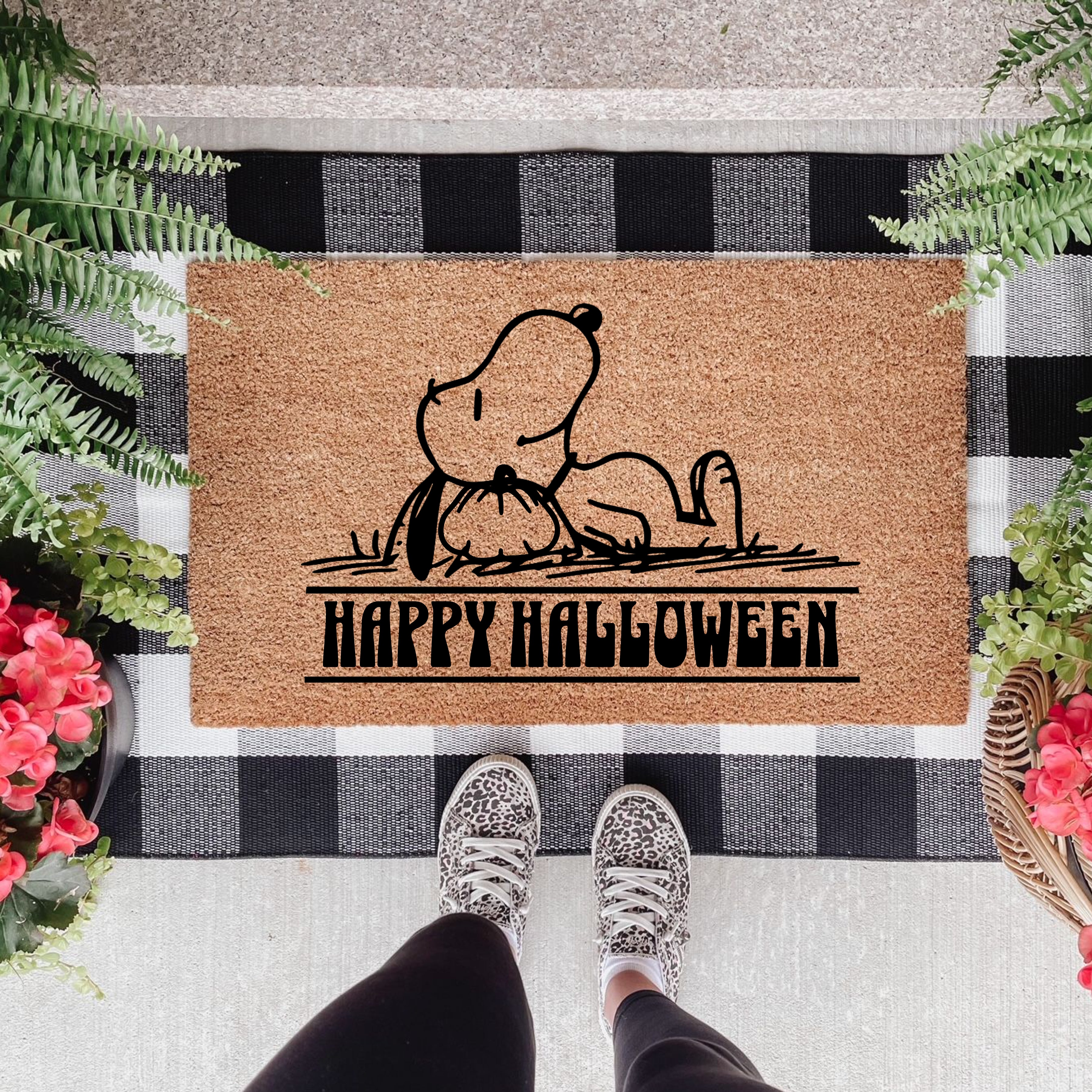 Snoopy Happy Halloween Doormat