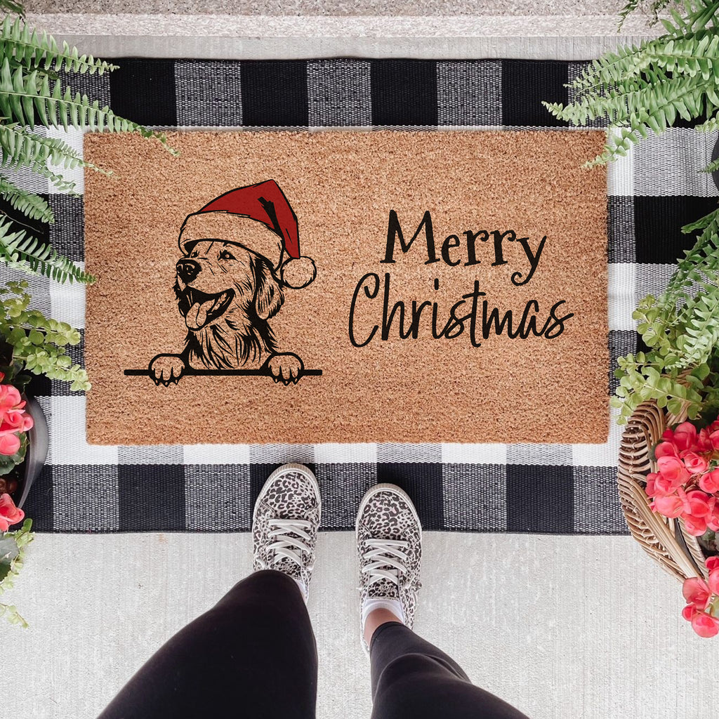 Custom Christmas Dog Doormat
