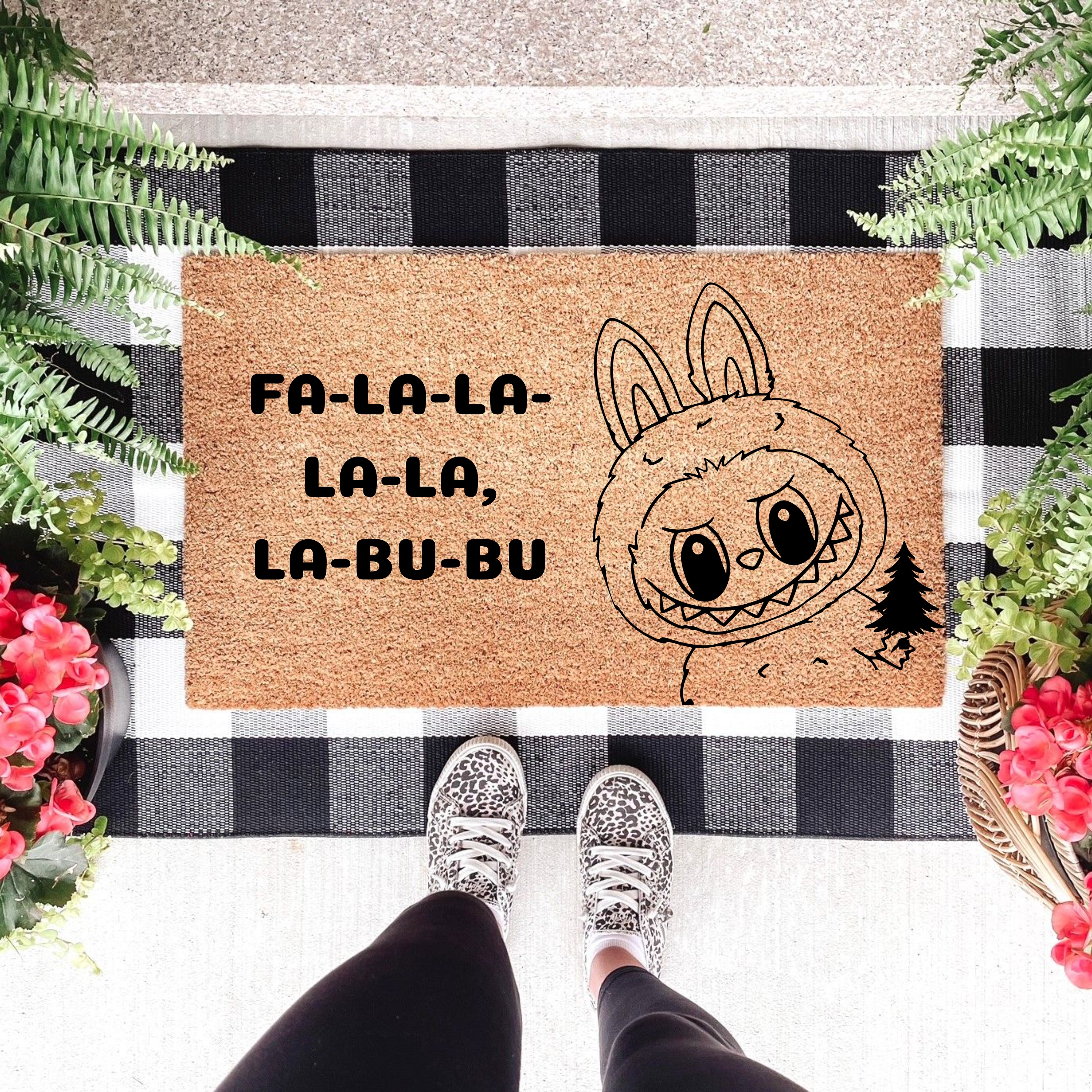 Labubu Holiday Doormat
