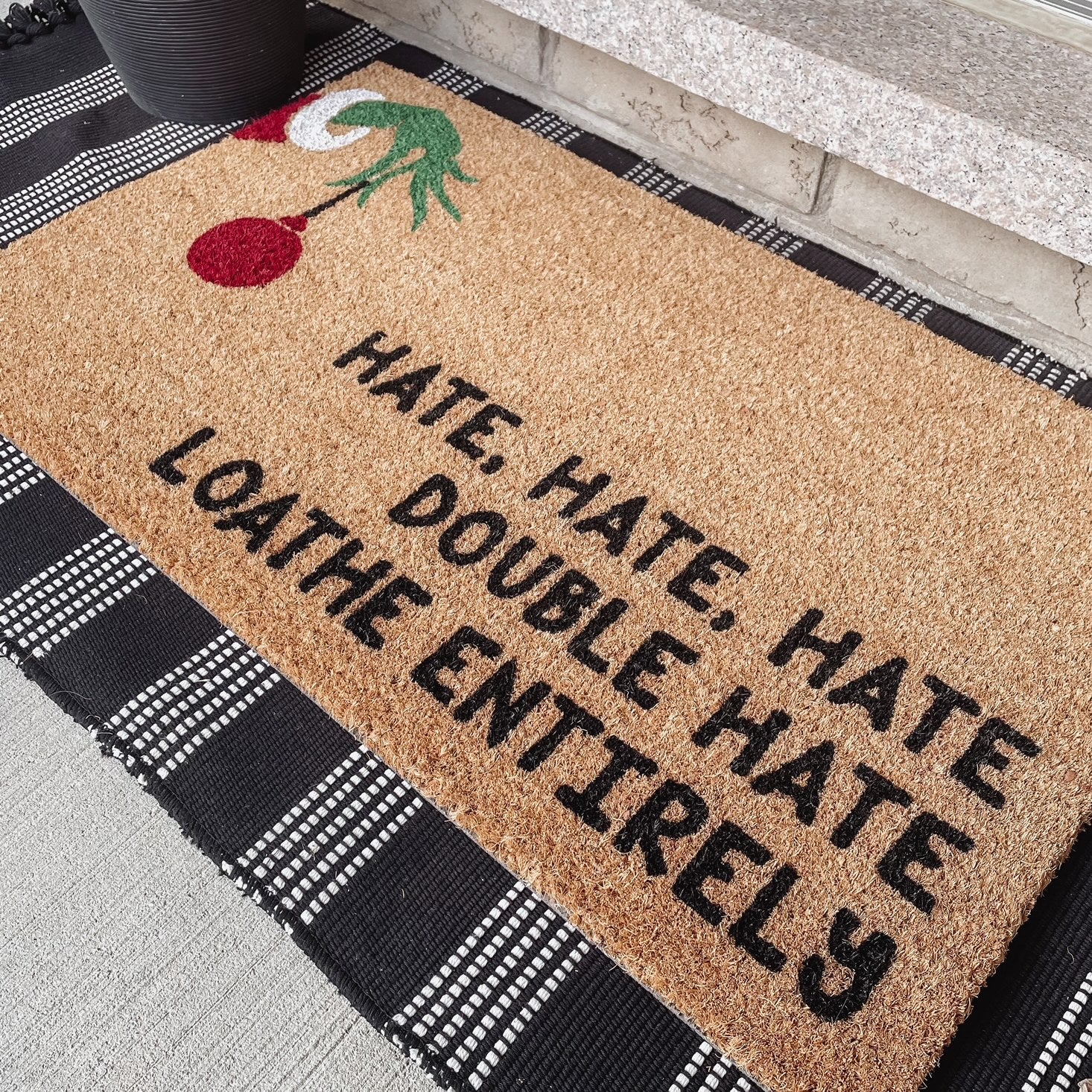 Grinch Whoville Hate Doormat