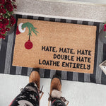 Grinch Whoville Hate Doormat