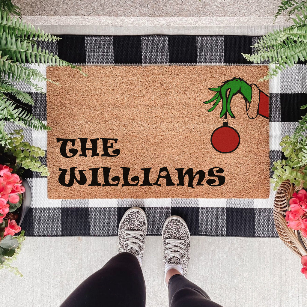 Personalized Grinch Doormat