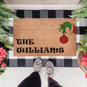 Personalized Grinch Doormat