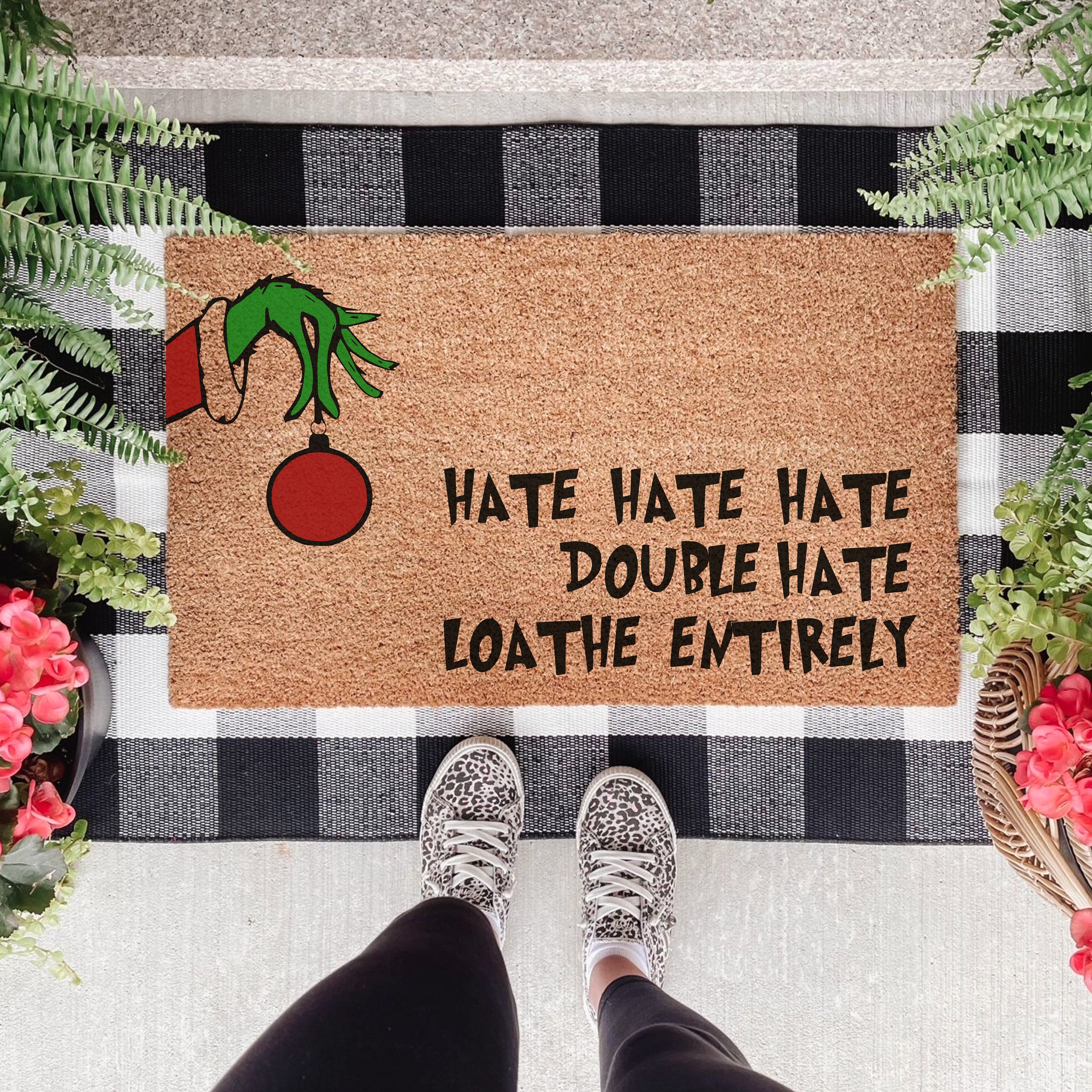 Grinch Whoville Hate Doormat