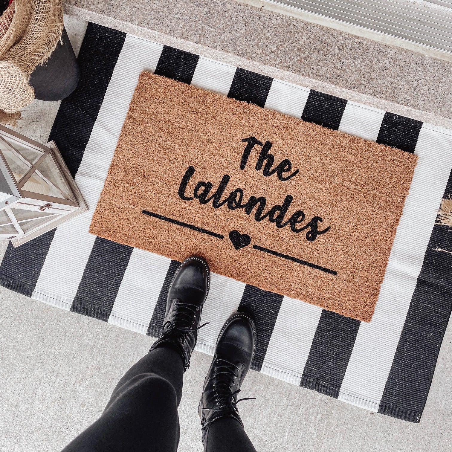 Welcome Family Name Doormat