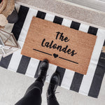 Welcome Family Name Doormat