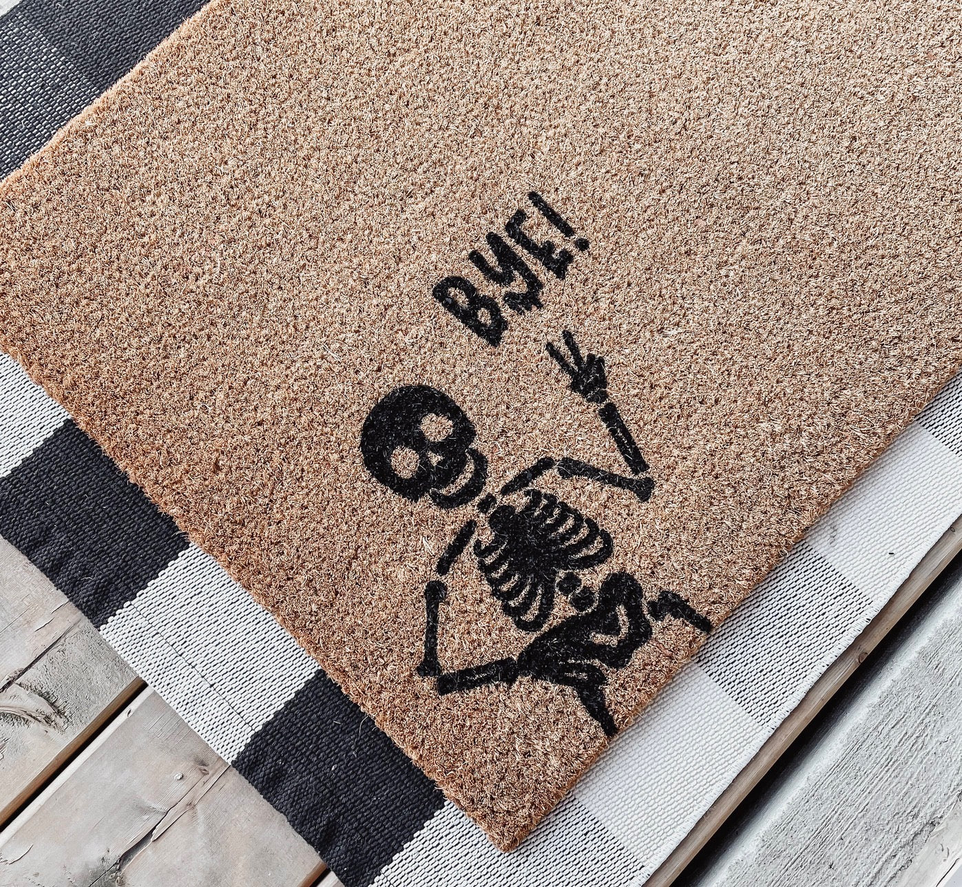 Cute Skeletons Welcome Mat