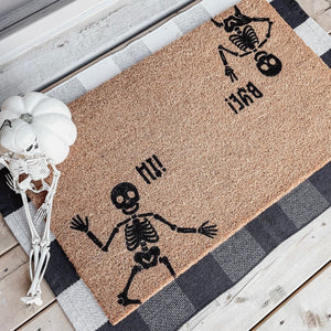 Cute Skeletons Welcome Mat