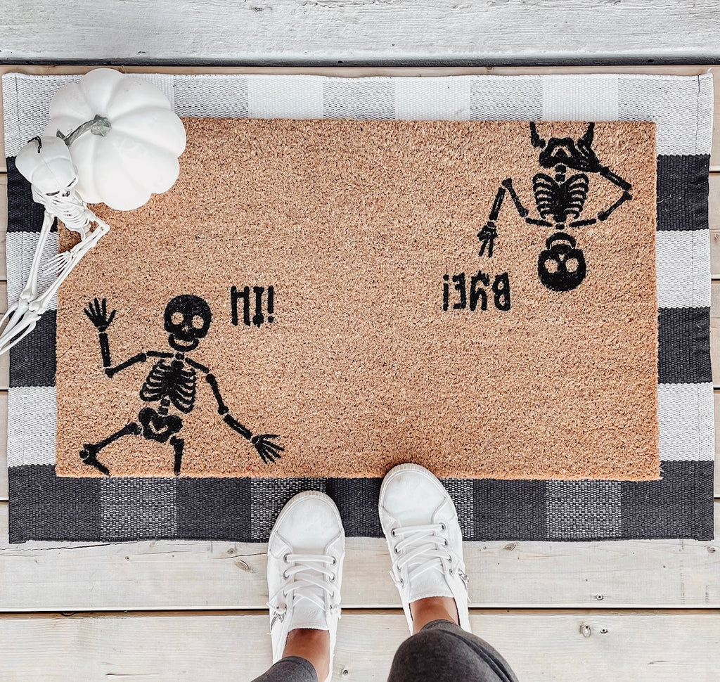 Cute Skeletons Welcome Mat