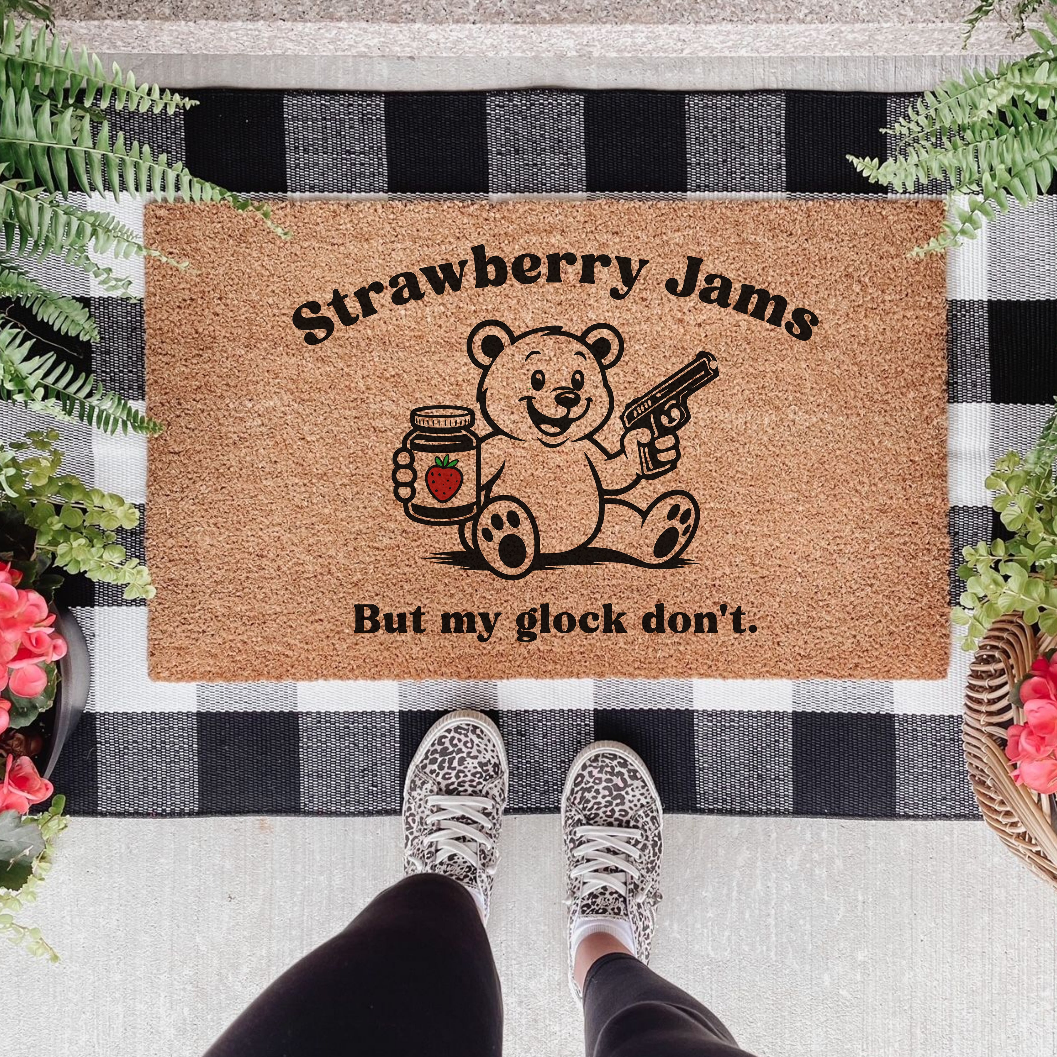 Strawberry Jams But My Glock Don't Doormat