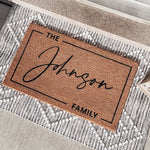 Welcome Family Name Doormat