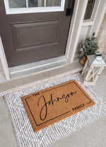 Welcome Family Name Doormat