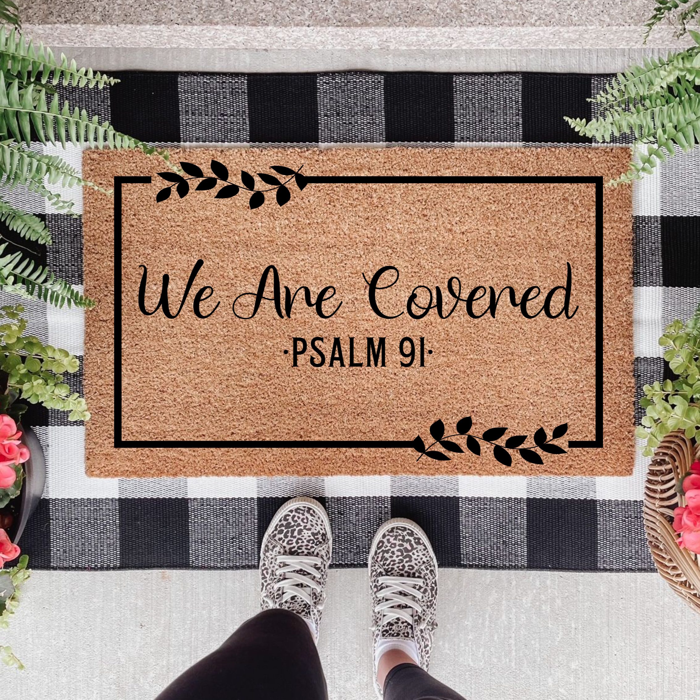 We Are Covered Psalm 91 Doormat