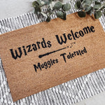 Wizards Welcome Muggles Tolerated Harry Potter Doormat