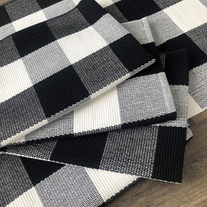 Large Buffalo Plaid Layering Rug