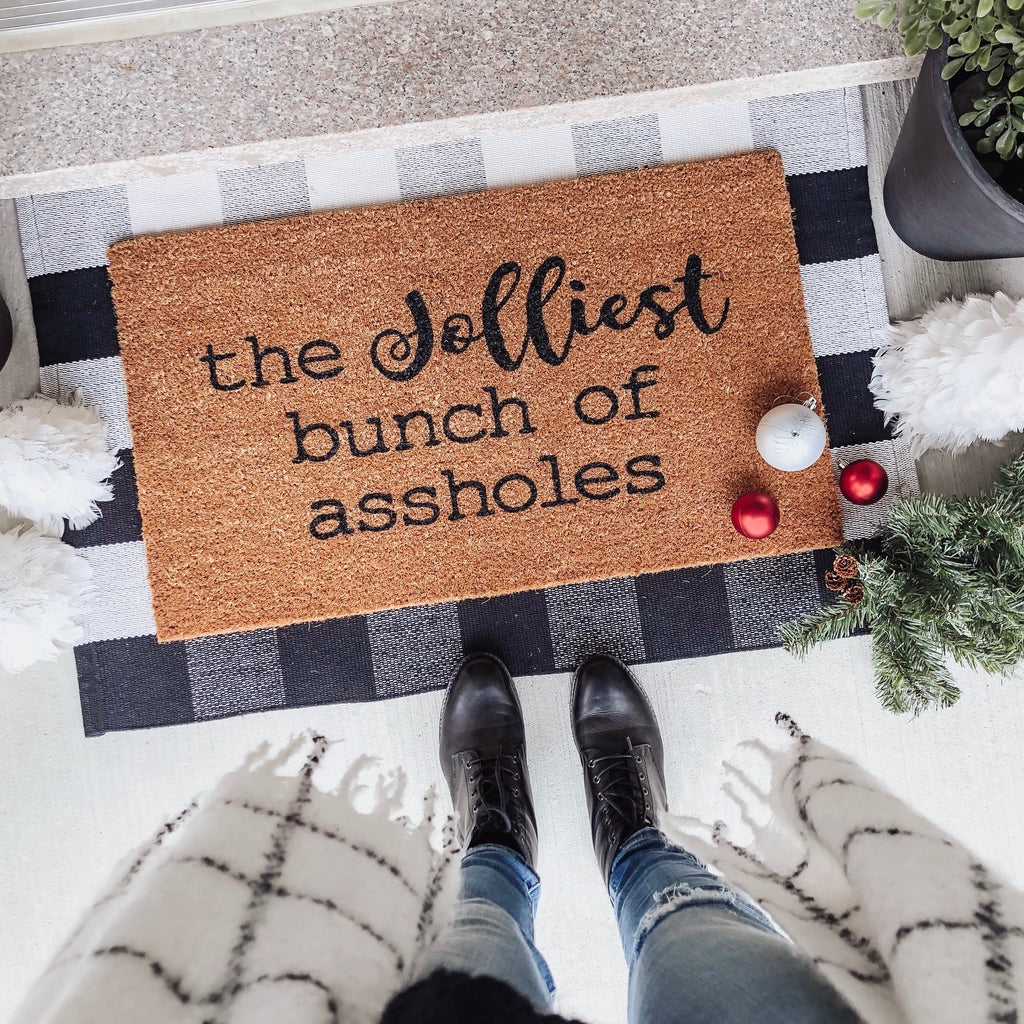 Jolliest Bunch of Assholes Doormat