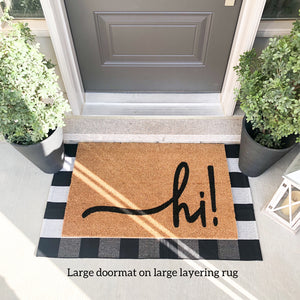 Large Buffalo Plaid Layering Rug