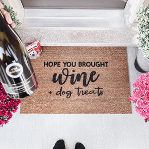Wine & Dog Treats Doormat